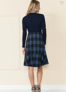 Plaid and Ribbed Top Dress