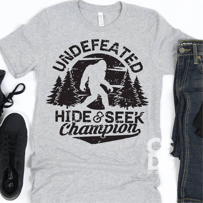 Undefeated Hide and Seek Champion, Big Foot Shirt