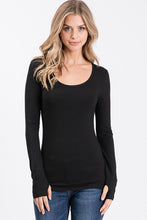 Load image into Gallery viewer, Round Neck Long Sleeve Layering Tee