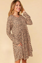 Load image into Gallery viewer, New! Leopard Babydoll Swing Dress