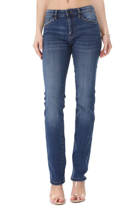 Hana Jeans High Rise Straight Leg