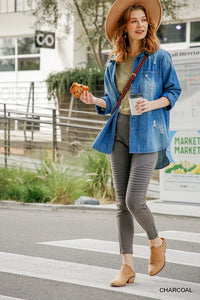 Moto Jeggings With Ankle Zipper