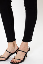 Load image into Gallery viewer, Black High Rise Hem Detail Ankle Skinny Jeans