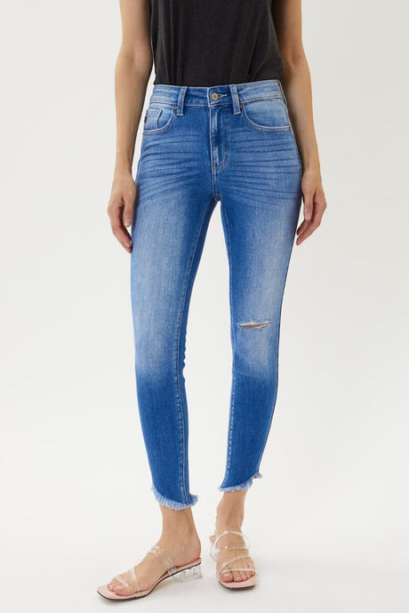 KanCan High Rise Ankle Skinny With Hem Detail