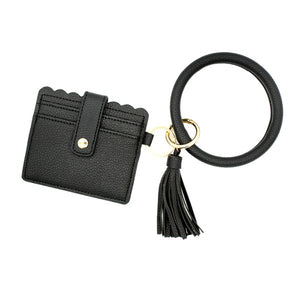 Scalloped Key Ring Wallet