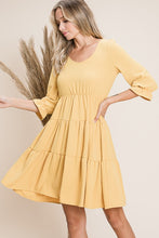 Load image into Gallery viewer, Three Quarter Sleeve Dress ( 2 Colors)