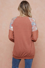 Load image into Gallery viewer, Samara Rust Top With Paisley Color Block
