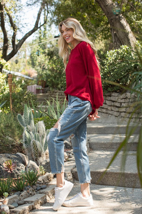 Basic Long Sleeve Knit Sweater