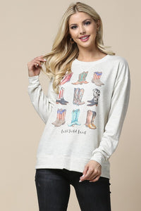 Wild Wild West Cowboy Boots Sweatshirt