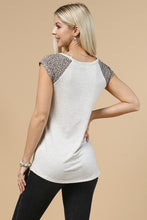 Load image into Gallery viewer, Cap Sleeve Leopard Everyday Tee