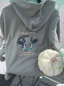 Deja Moo Zip-Up Hoodie