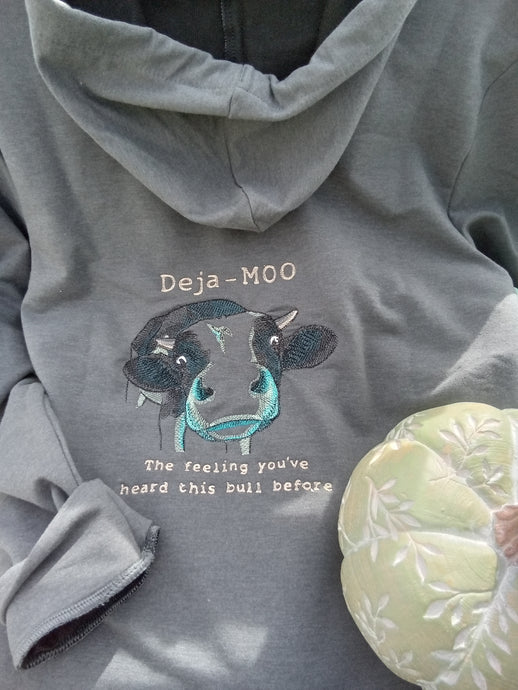 Deja Moo Zip-Up Hoodie