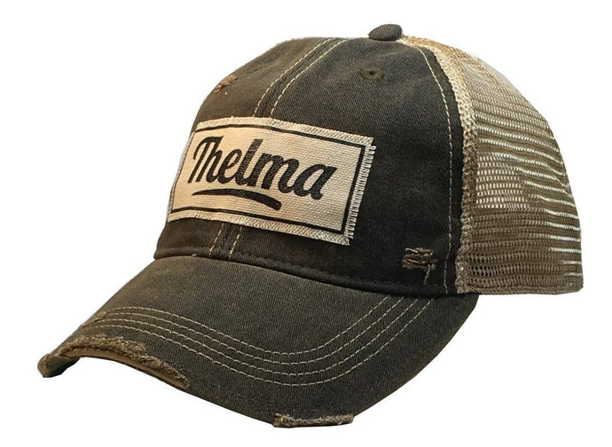 New! Thelma Distressed Trucker Cap