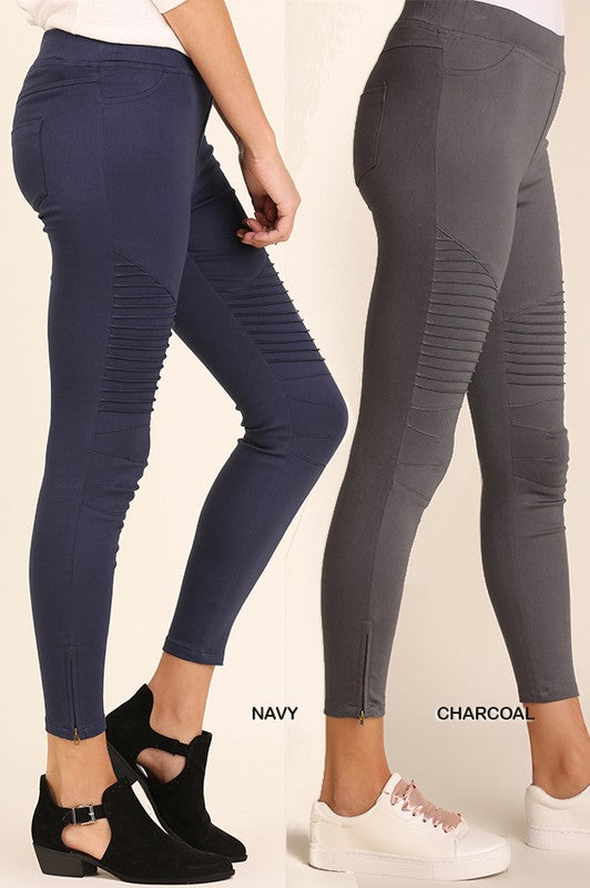 Moto Jeggings With Ankle Zipper Evergreen Roots Boutique