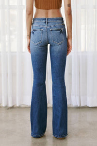 Kancan Mid Rise Skinny Flare Jeans