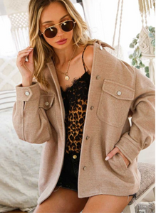 Button Down Shacket (2 colors)