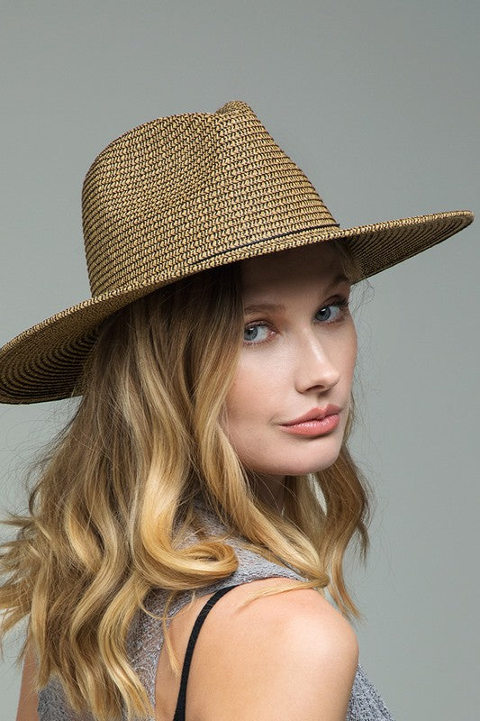 New! Duo-Tone Panama Hat with Wood Beads – Evergreen Roots  display picture 2