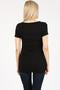 Side Shirring Short Sleeve T-Shirt (3 colors)