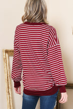 Load image into Gallery viewer, Silky Striped V-Neck Top (2 colors)