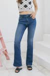 Kancan Mid Rise Skinny Flare Jeans