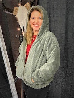 Cozy Corduroy Zip Up Jacket