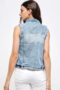 Mineral Wash Denim Vest