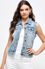 Load image into Gallery viewer, Mineral Wash Denim Vest