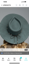 Load image into Gallery viewer, Panama Hat With Suede and Metal Hat Band