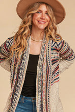 Load image into Gallery viewer, Aztec Fringe Cardigan