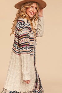 Aztec Fringe Cardigan