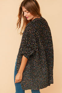 Multi Colored Popcorn Cardigan