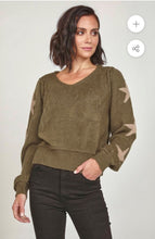 Load image into Gallery viewer, Vintage Khaki Stars Olive Sweater