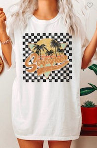 Checkered Summer Graphic Tee